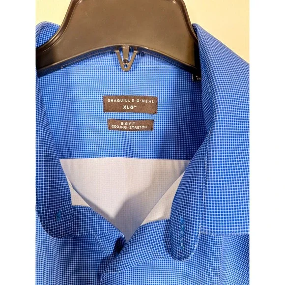 Shaquille O'Neal Big Fit Men's Button-Up Long-Sleeved Shirt XL Stretch - Picture 5 of 5